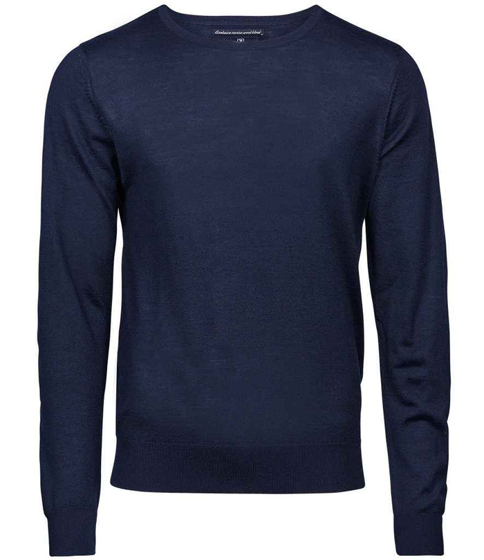 Tee Jays Merino Blend Crew Neck Sweater | Navy - Eg Clothing UK