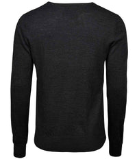 Tee Jays Merino Blend V Neck Sweater | Black - Eg Clothing UK