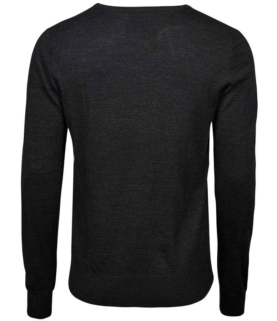 Tee Jays Merino Blend V Neck Sweater | Black - Eg Clothing UK