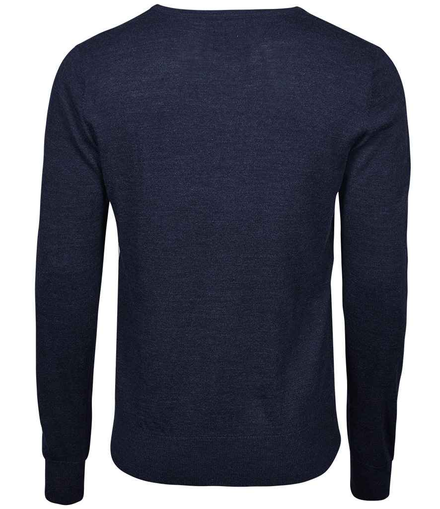 Tee Jays Merino Blend V Neck Sweater | Navy - Eg Clothing UK