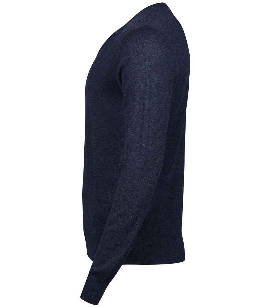 Tee Jays Merino Blend V Neck Sweater | Navy - Eg Clothing UK