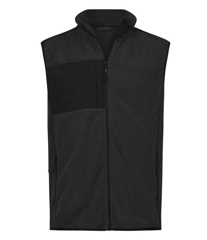 Tee Jays Mountain Fleece Bodywarmer | Black/Black - Eg Clothing UK