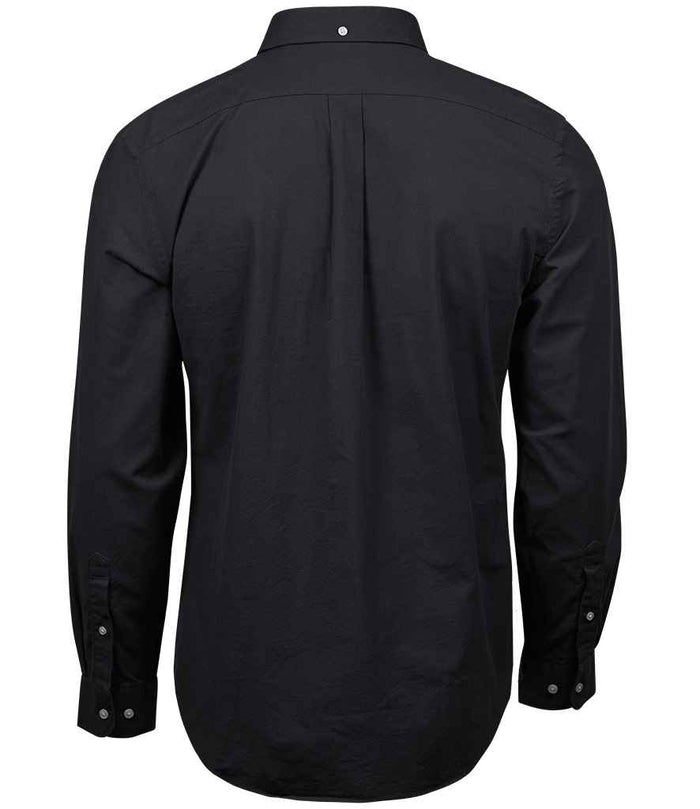 Tee Jays Perfect Long Sleeve Oxford Shirt | Black - Eg Clothing UK