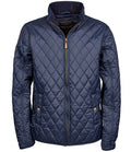 Tee Jays Richmond Jacket Deep Navy with corduroy-lined collar elbow patches brass zip and front stud pockets