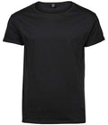 Tee Jays Roll-Up T-Shirt cotton blend relaxed fit with roll-up sleeves bar tacks narrow ribbed wide neckline taped neck and shoulders