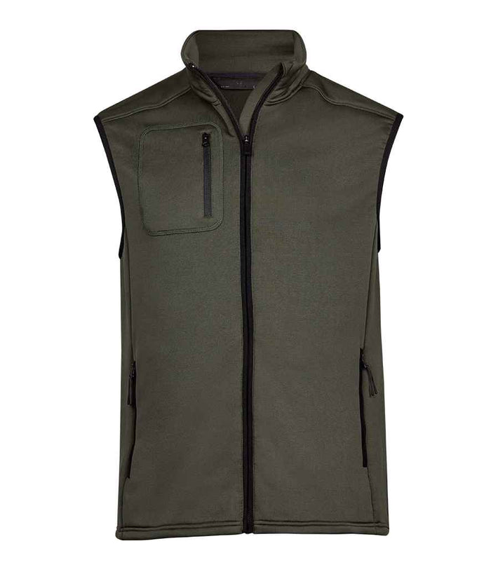 Tee Jays Stretch Fleece Bodywarmer | Deep Green - Eg Clothing UK