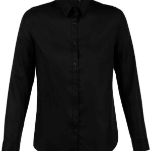 NEOBLU Ladies Blaise Long Sleeve Shirt | Deep Black