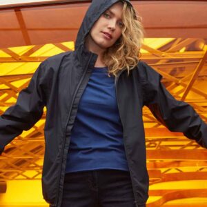 NEOBLU Unisex Andrea Waterproof Windbreaker Jacket | Deep Black