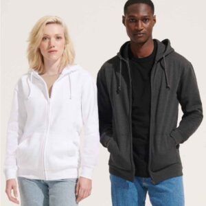 SOL'S Unisex Carter Full Zip Hoodie | White