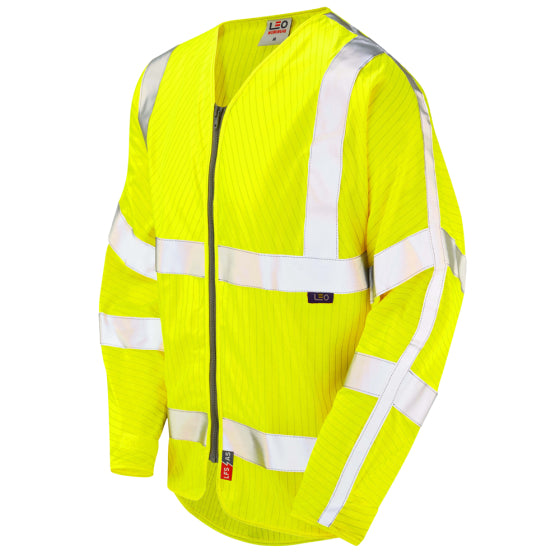 HUISH Leo EcoViz LFS/AS Sleeved Zip Waistcoat, EN 14116 & EN - Image 2