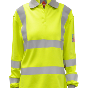 Stratus Ladies FR Hi-Vis Arc-Rated Long Sleeve Polo Shirt