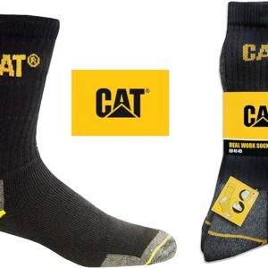Caterpillar Grey Work Socks Pack of 3