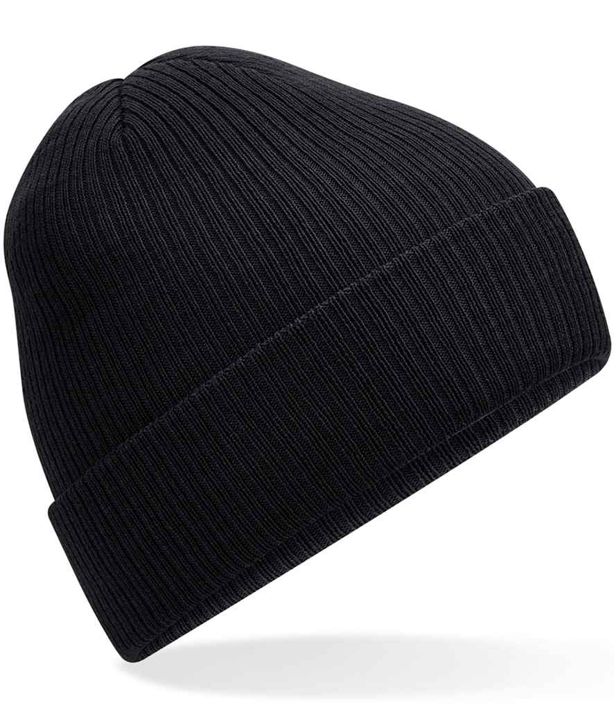 Beechfield Polylana® Ribbed Beanie | Black
