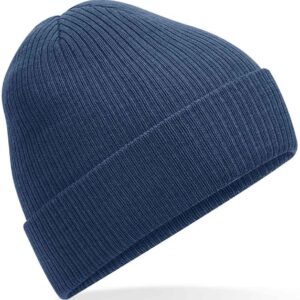 Beechfield Polylana® Ribbed Beanie | Steel Blue
