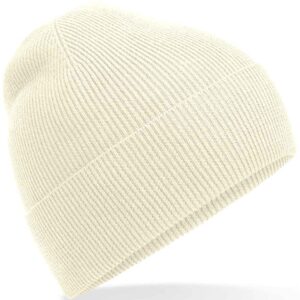 Beechfield Organic Cotton Fine Knit Beanie | Sand