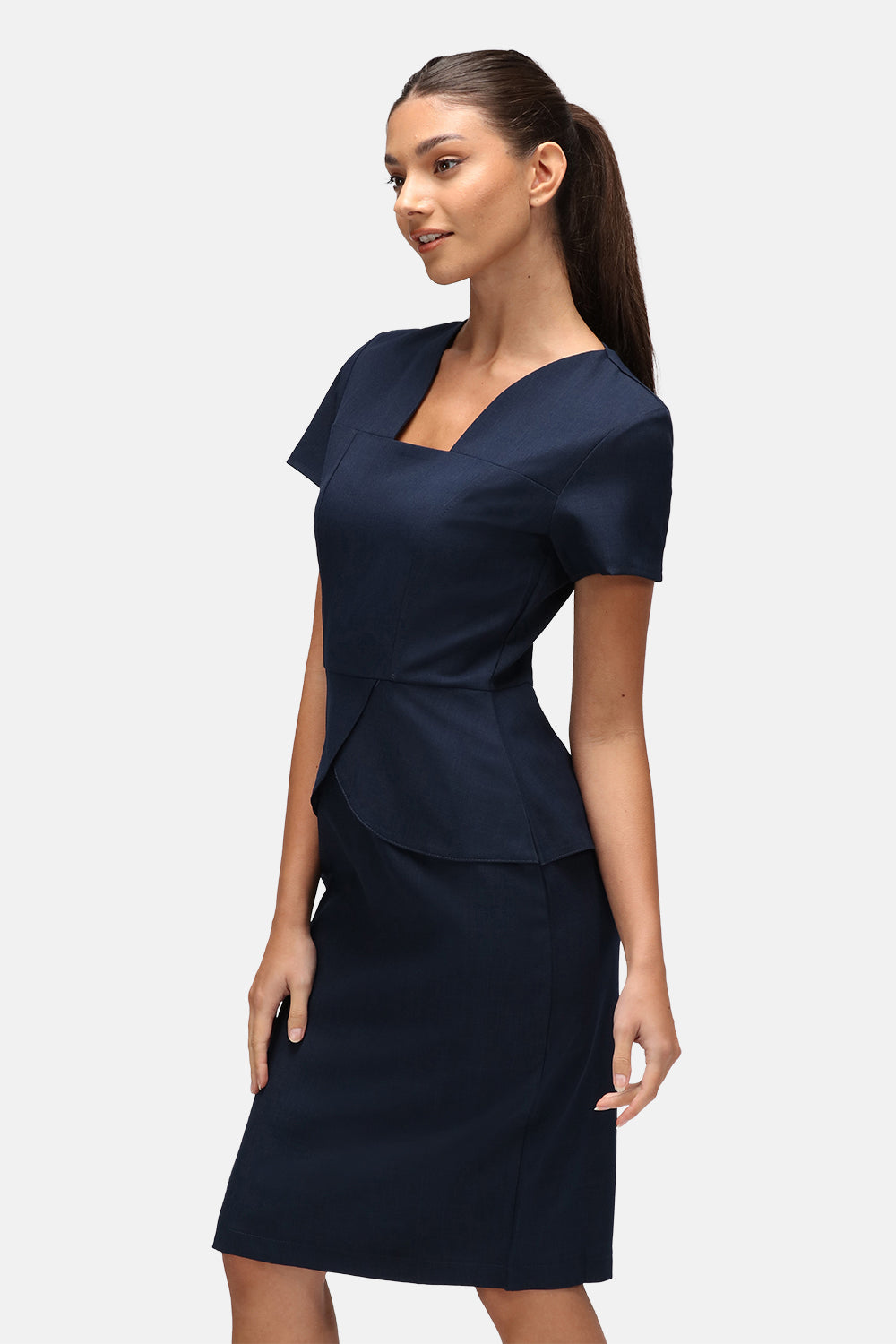 La Beeby Coco Polyester Peplum Dress - Image 4