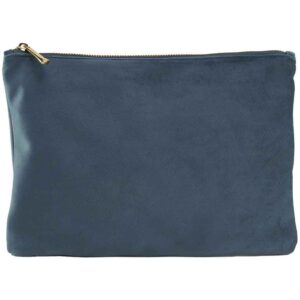 BagBase Velvet Accessory Pouch | Blue Topaz