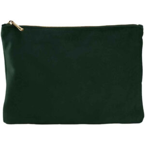 BagBase Velvet Accessory Pouch | Dark Emerald