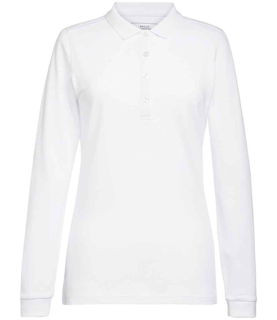 Brook Taverner Ladies Anna Long Sleeve Polo Shirt - Image 5