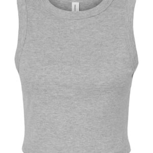 Bella Ladies Micro Rib Muscle Crop Tank Top