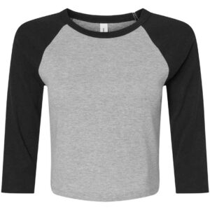 Bella Ladies Micro Rib 3/4 Raglan Baby T-Shirt