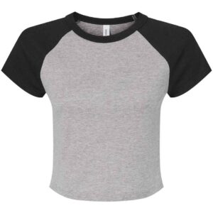 Bella Ladies Micro Rib Raglan Baby T-Shirt