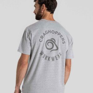 Craghoppers Workwear Wakefield Pocket T-Shirt | Soft Grey Marl