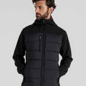 Craghoppers Workwear Castleford Hybrid Jacket | Black/Carbon Grey