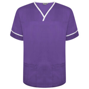 Behrens Contrast Trim Smart Scrub Top Unisex