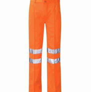 Delta Classic Hi Vis Work Trouser - Tall Leg