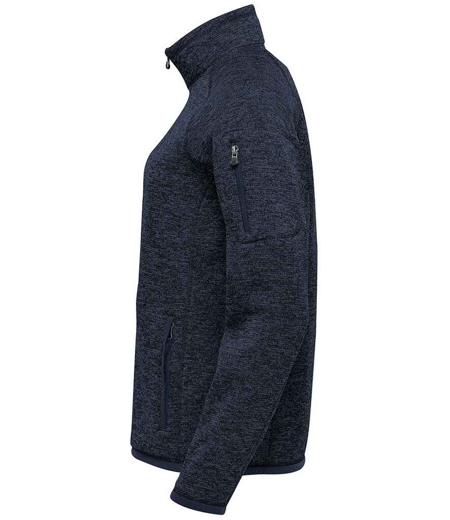 Stormtech Ladies Avalante Full Zip Knitted Fleece Jacket | Navy Heather - Image 3