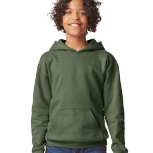 Gildan Kids SoftStyle® Midweight Hoodie | Military Green