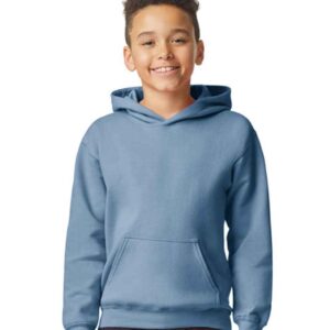 Gildan Kids SoftStyle® Midweight Hoodie | Stone Blue