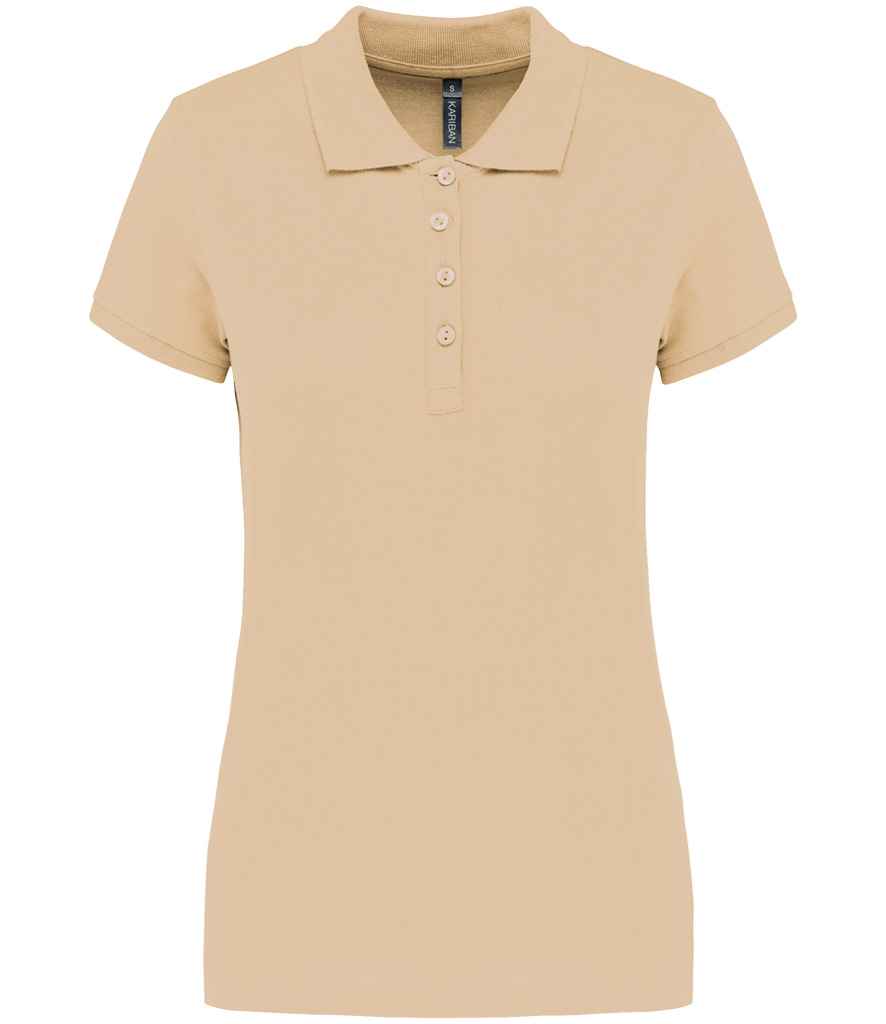 Kariban Ladies Short Sleeve Piqué Polo Shirt | Light Sand