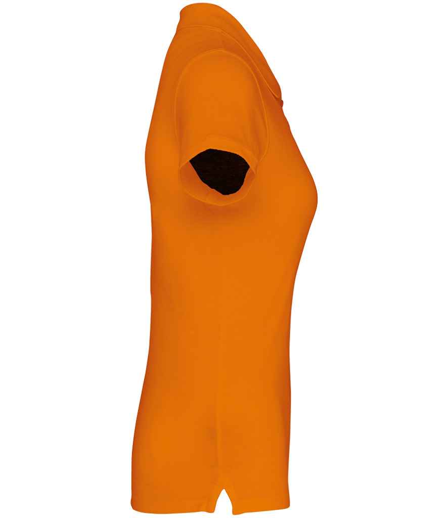 Kariban Ladies Short Sleeve Piqué Polo Shirt | Orange - Image 3