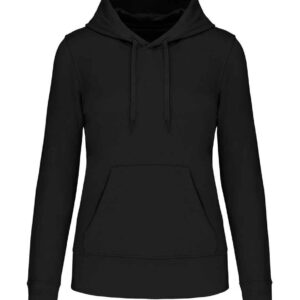 Kariban Ladies Eco Friendly Hooded Sweatshirt | Black