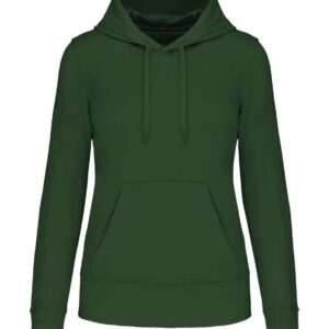 Kariban Ladies Eco Friendly Hooded Sweatshirt | Forest Green