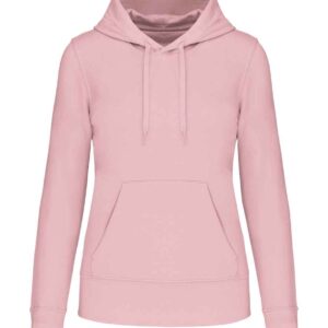 Kariban Ladies Eco Friendly Hooded Sweatshirt | Pale Pink
