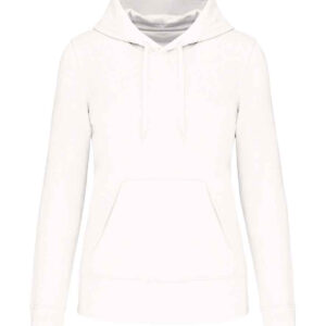 Kariban Ladies Eco Friendly Hooded Sweatshirt | White