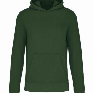 Kariban Kids Eco Friendly Hooded Sweatshirt | Forest Green