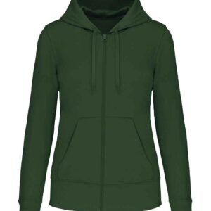 Kariban Ladies Eco Friendly Full Zip Hoodie | Forest Green