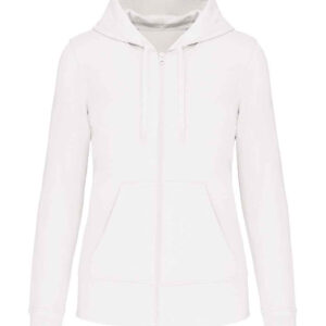 Kariban Ladies Eco Friendly Full Zip Hoodie | White