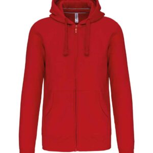 Kariban Full Zip Hooded Sweatshirt | Red