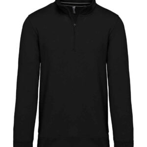 Kariban Zip Neck Sweatshirt | Black