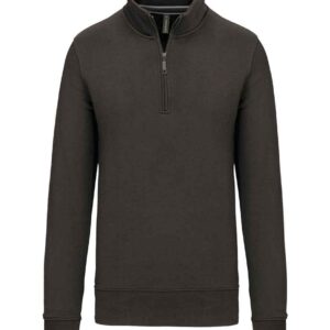 Kariban Zip Neck Sweatshirt | Dark Grey