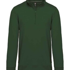 Kariban Zip Neck Sweatshirt | Forest Green