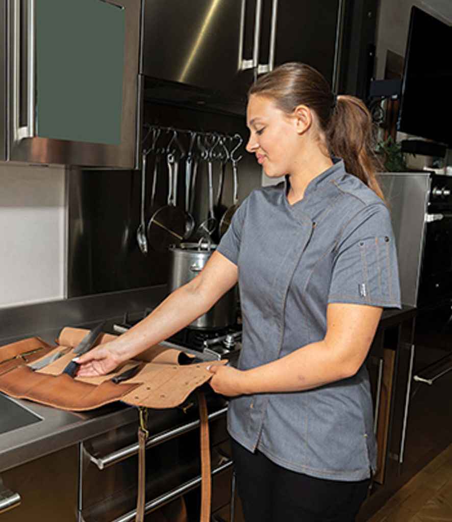 Le Chef Ladies Asymmetric Chef's Jacket | Grey Heather