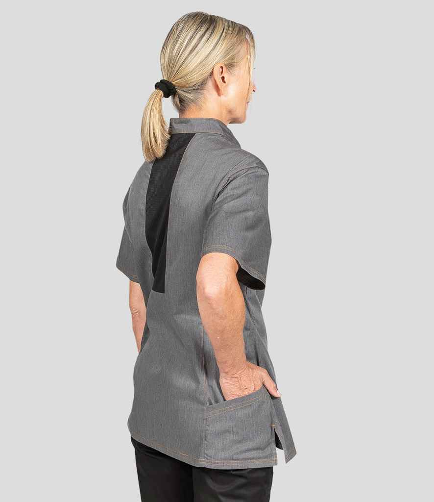 Le Chef Ladies Asymmetric Chef's Jacket | Grey Heather - Image 2