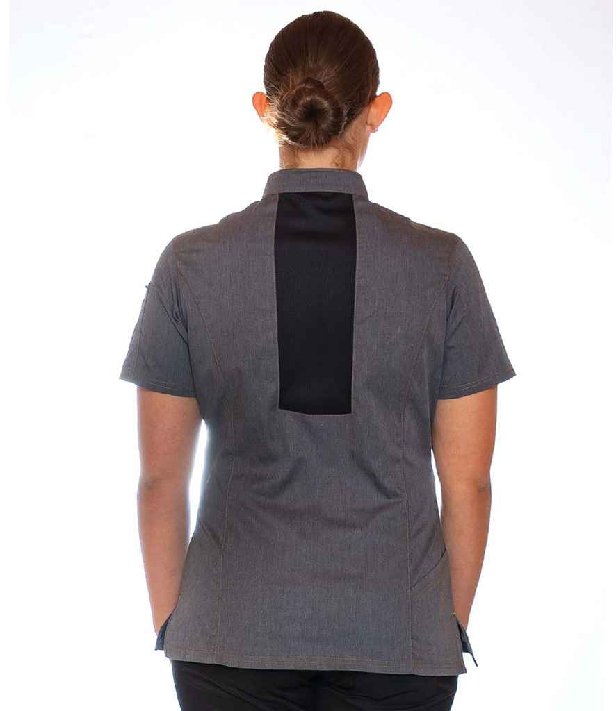 Le Chef Ladies Asymmetric Chef's Jacket | Grey Heather - Image 3