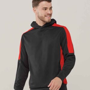 Finden and Hales Unisex Team Hoodie | Black/Red